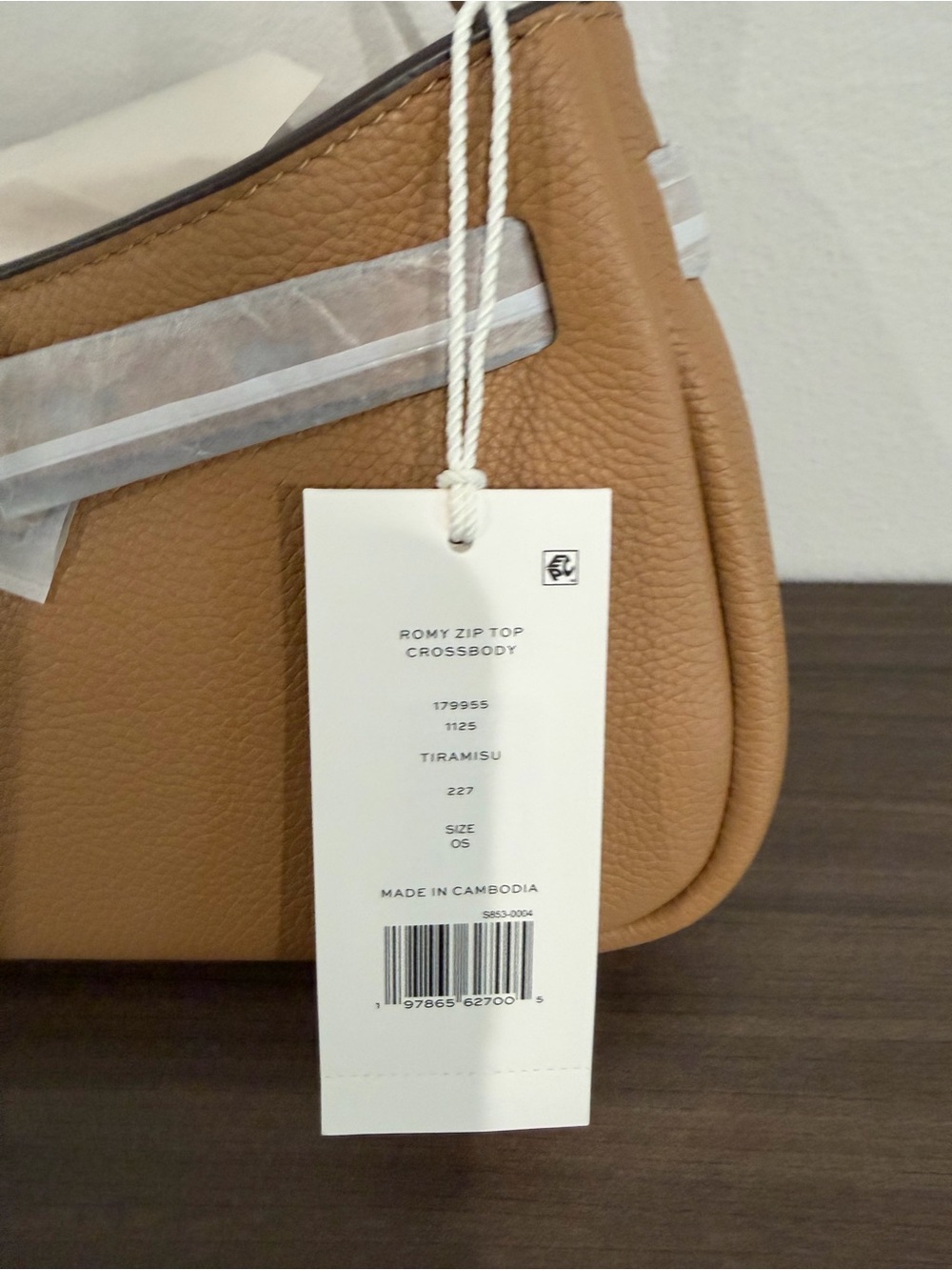 Tory Burch Pebbled Leather Shoulder Bag in Camel/Tan with Gold Hardware - Picture 5 of 7